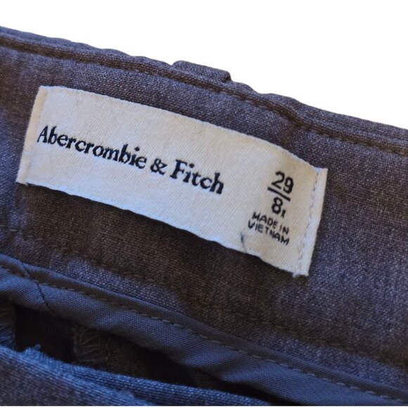 ABERCROMBIE & FITCH Grey High Waisted Wide Leg Trouser Pant sz 8R/29 - Picture 5 of 6